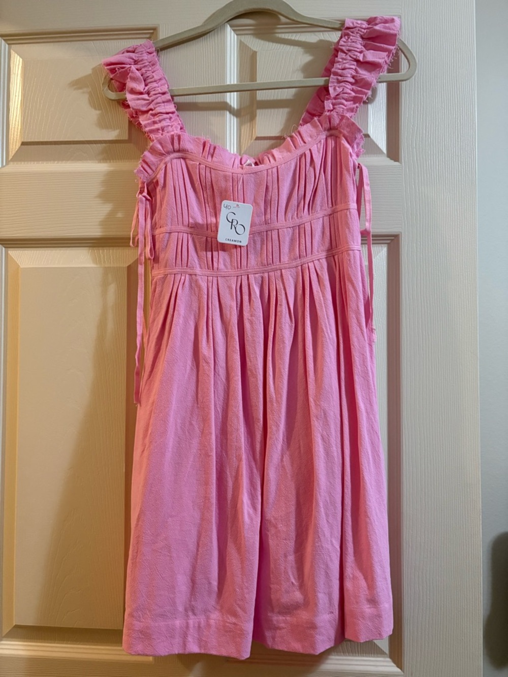 Pink Ruffled Strap Sundress - NWT